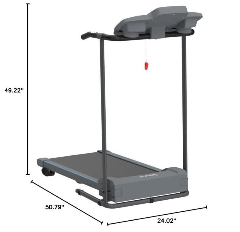 SereneLife Electric Folding Treadmill Exercise Machine - Smart Compact Digital Fitness Treadmill Workout Trainer w/Bluetooth App Sync, Manual Incline Adjustment, for Walking, Running, Gym - Image 35