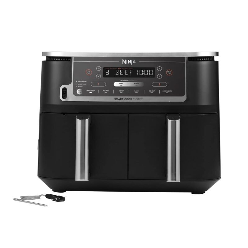 Ninja AF300UK Dual Zone Air Fryer - 7.6L, 2 Drawers, 6-in-1 Cooking, Energy Efficient, Oil-Free, Non-Stick, Dishwasher Safe, Black/Silver - Image 5