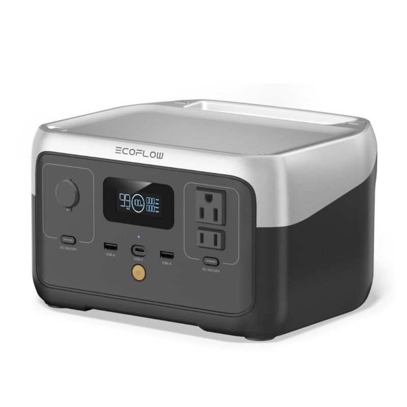 EF ECOFLOW Portable Power Station RIVER 2, 256Wh LiFePO4 Battery/ 1 Hour Fast Charging, 2 Up to 600W AC Outlets, Solar Generator (Solar Panel Optional) for Outdoor Camping/RVs/Home Use - Image 3