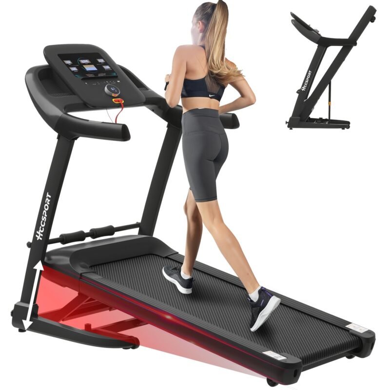 3 in 1 Under Desk Treadmill With Incline - Walking Pad With Removable Desk Workstation, 3.5HP Foldable Compact for Home Small Office - Wristband Remote Control - Image 3