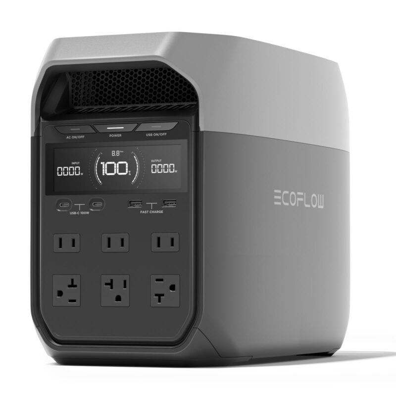 EF ECOFLOW Portable Power Station DELTA 2, 1024Wh LiFePO4 (LFP) Battery, 1800W AC/100W USB-C Output, Solar Generator(Solar Panel Optional) for Home Backup Power, Camping & RVs - Image 4