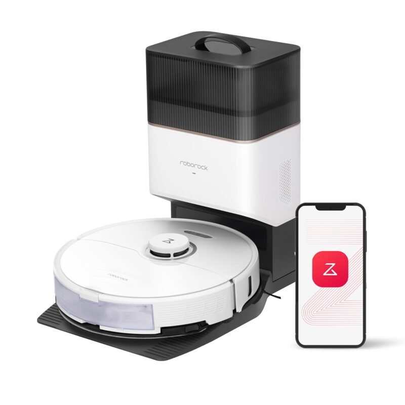 Roborock S8+ Robot Vacuum and Mop Combo, 6000Pa Suction, Sonic Mopping, Auto Mop Lift, Self-Empty Dock, 3D Obstacle Avoidance, Smart App Control, 60-Day Dust Bin, White - Image 2