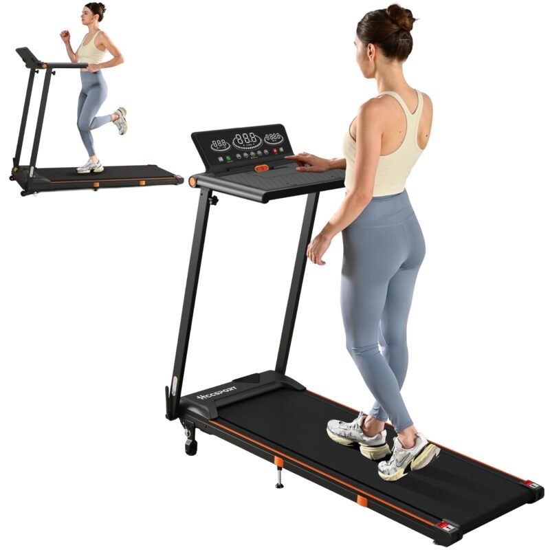 3 in 1 Under Desk Treadmill With Incline - Walking Pad With Removable Desk Workstation, 3.5HP Foldable Compact for Home Small Office - Wristband Remote Control - Image 2