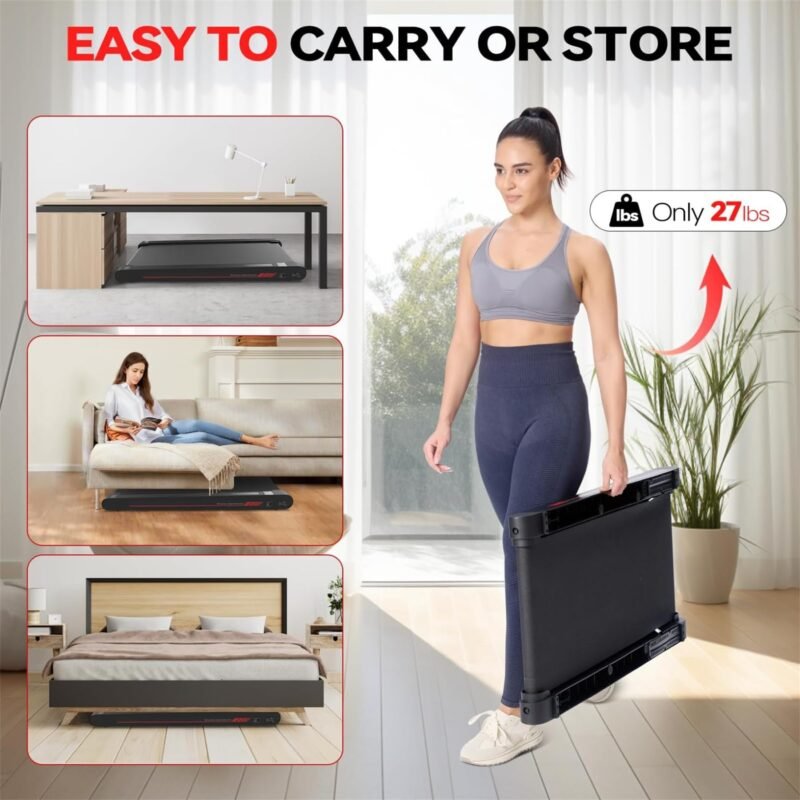 Sperax Walking Vibration Pad with APP, 3 in 1 Under Desk Treadmill, 2.5HP Low Noise Walking Treadmill Pad with Remote Control,Portable Treadmills for Home Office - Image 10