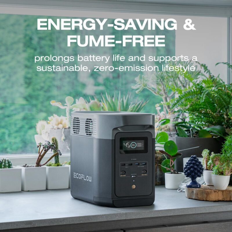 EF ECOFLOW Portable Power Station DELTA 2, 1024Wh LiFePO4 (LFP) Battery, 1800W AC/100W USB-C Output, Solar Generator(Solar Panel Optional) for Home Backup Power, Camping & RVs - Image 19