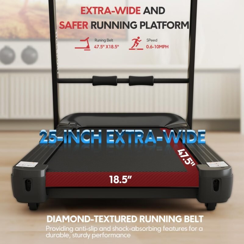 3 in 1 Under Desk Treadmill With Incline - Walking Pad With Removable Desk Workstation, 3.5HP Foldable Compact for Home Small Office - Wristband Remote Control - Image 19