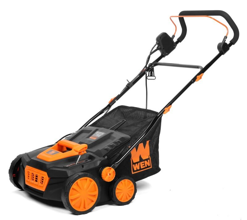 WEN 15-Inch 13-Amp 2-in-1 Electric Dethatcher and Scarifier with 12-Gallon Collection Bag (DT1315) - Image 4