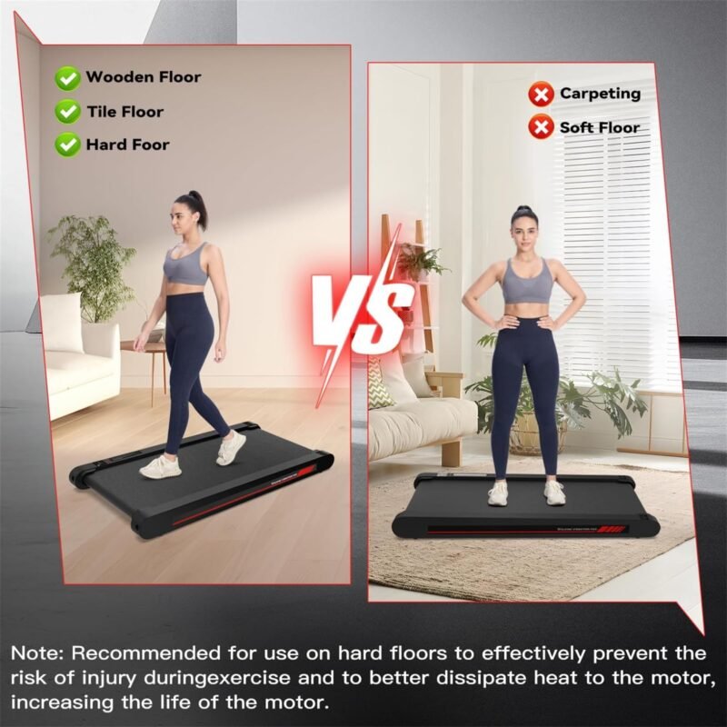 Sperax Walking Vibration Pad with APP, 3 in 1 Under Desk Treadmill, 2.5HP Low Noise Walking Treadmill Pad with Remote Control,Portable Treadmills for Home Office - Image 12