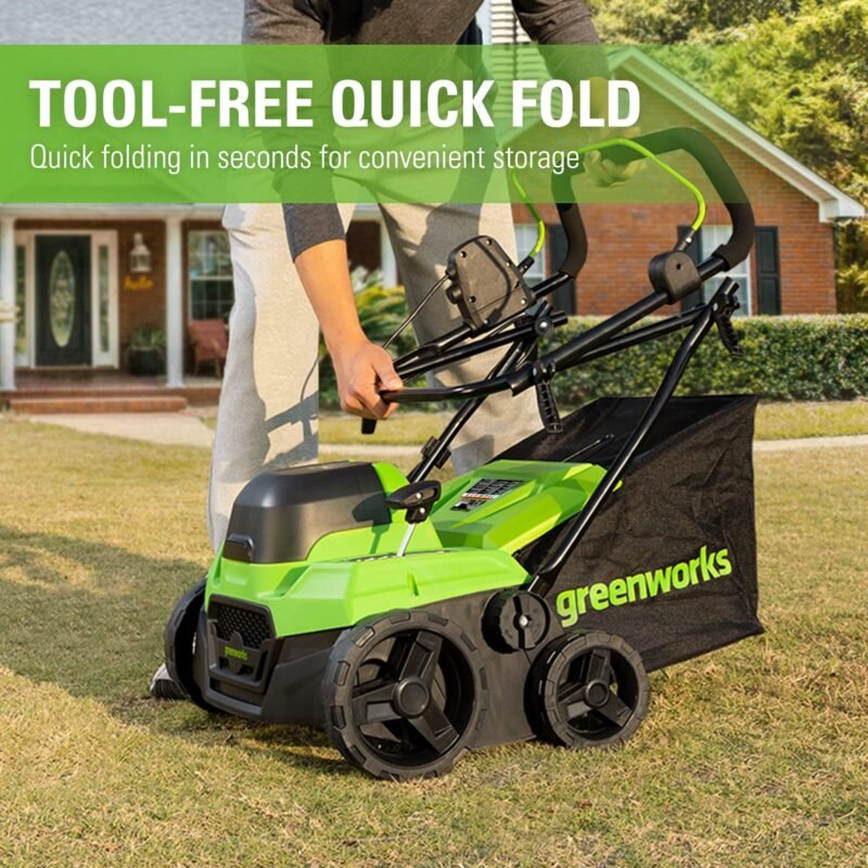 Greenworks 13 Amp 14-Inch Corded Dethatcher / Scarifier, DT13B00 - Image 27