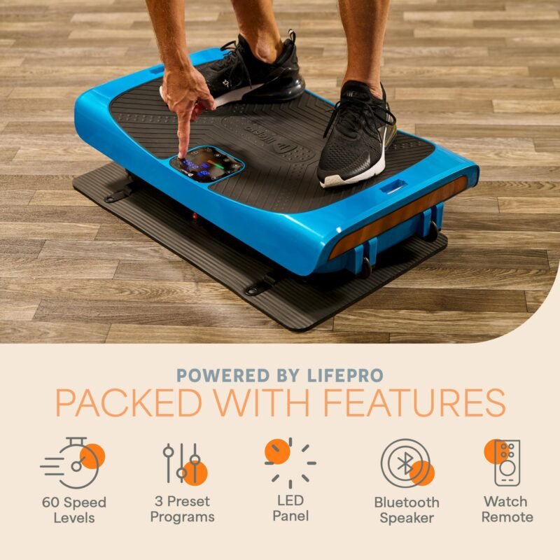LifePro Vibration Plate Machines – Full Body Workout, Recovery & Lymphatic Drainage with 4D Motion, Silent Operation, Joint Support, & Triple Motor Technology for Circulation, Fat Burn & Toning - Image 8