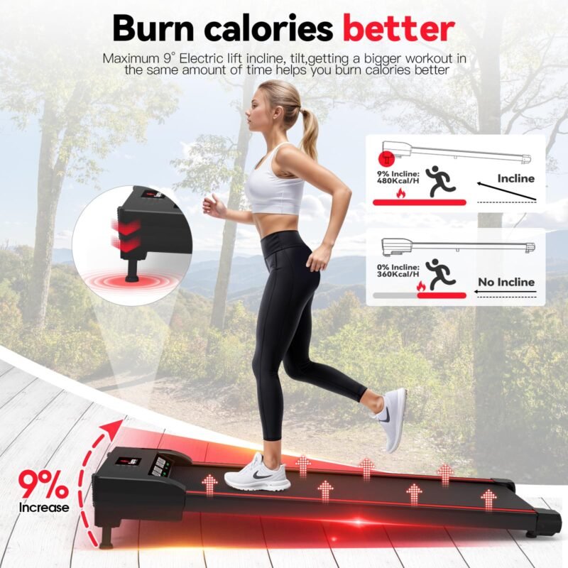 Sperax Walking Vibration Pad with APP, 3 in 1 Under Desk Treadmill, 2.5HP Low Noise Walking Treadmill Pad with Remote Control,Portable Treadmills for Home Office - Image 26