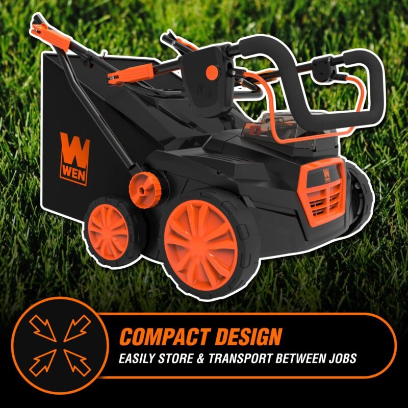 WEN 15-Inch 13-Amp 2-in-1 Electric Dethatcher and Scarifier with 12-Gallon Collection Bag (DT1315) - Image 22