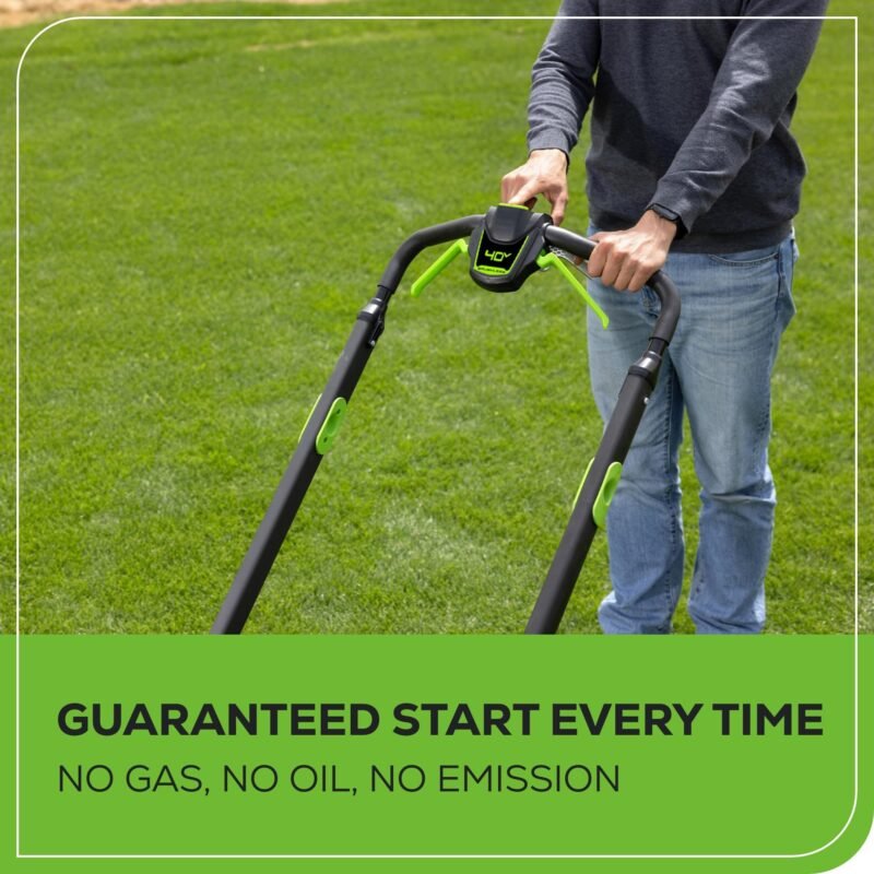 Greenworks 40V 16" Cordless Lawn Mower, Ultra-Light Push Mower with 4.0Ah Battery & Charger(75+ Tool Compatibility, 45Min Runtime) - Image 49