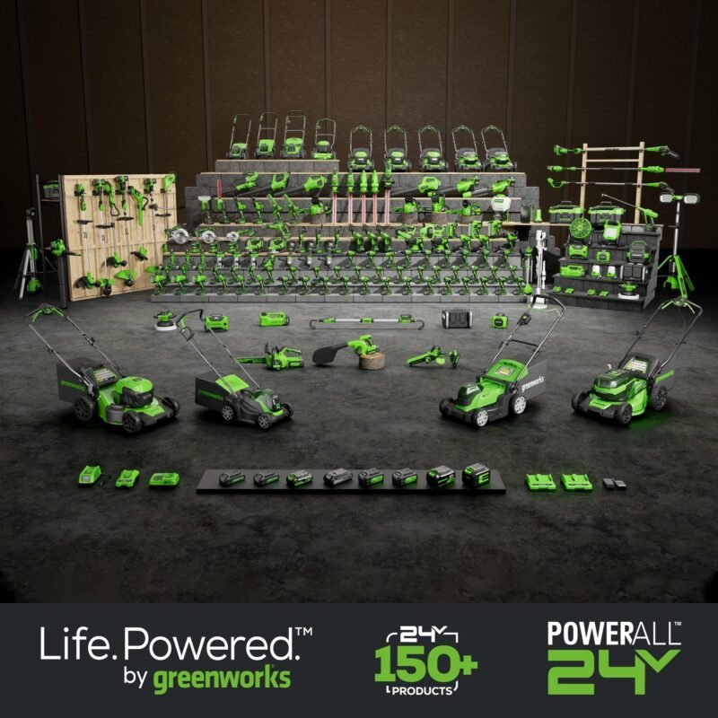 Greenworks 48V (2 x 24V) 17" Brushless Cordless (Push) Lawn Mower, (2) 4.0Ah Batteries and Dual Port Rapid Charger Included - Image 49