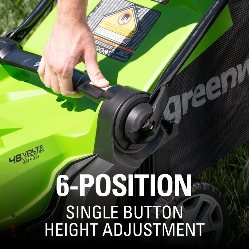 Greenworks 48V (2 x 24V) 17" Brushless Cordless (Push) Lawn Mower, (2) 4.0Ah Batteries and Dual Port Rapid Charger Included - Image 74