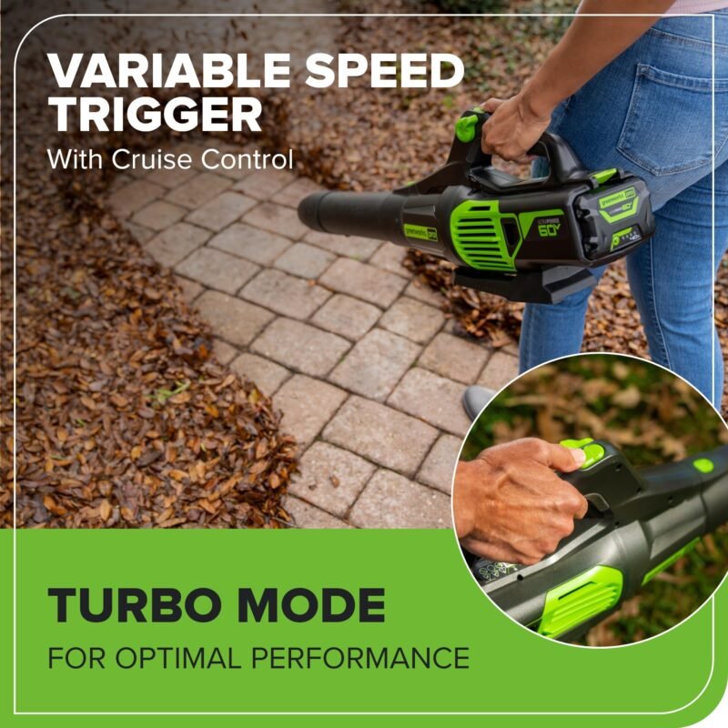 Greenworks 60V 17" Brushless (Push) Lawn Mower, 4.0Ah Battery and 3A Charger - Image 13