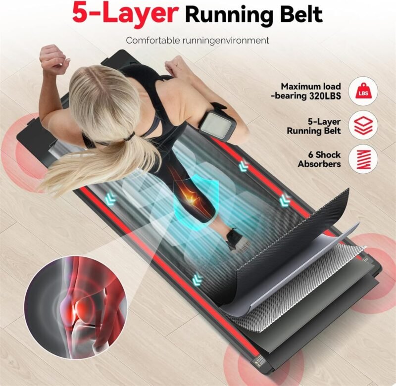 Sperax Walking Vibration Pad with APP, 3 in 1 Under Desk Treadmill, 2.5HP Low Noise Walking Treadmill Pad with Remote Control,Portable Treadmills for Home Office - Image 23
