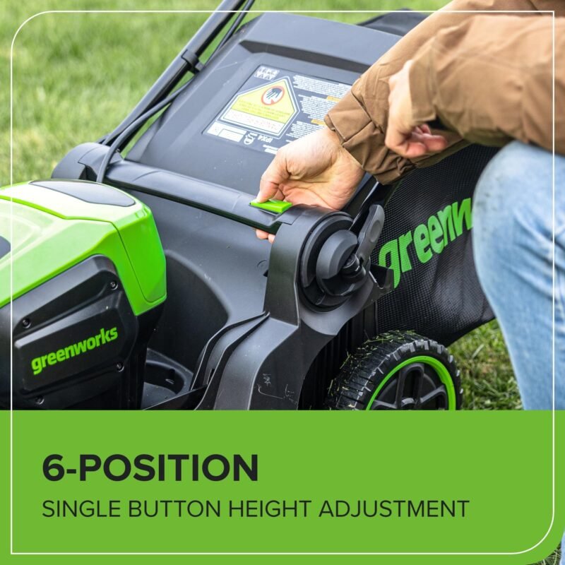 Greenworks 60V 17" Brushless (Push) Lawn Mower, 4.0Ah Battery and 3A Charger - Image 46