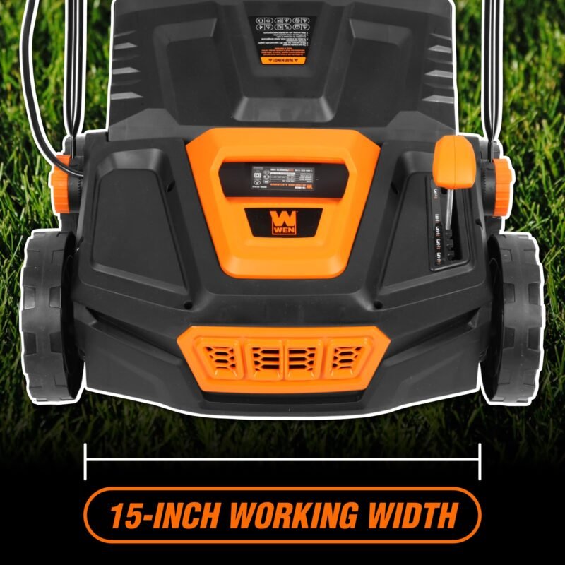 WEN 15-Inch 13-Amp 2-in-1 Electric Dethatcher and Scarifier with 12-Gallon Collection Bag (DT1315) - Image 32