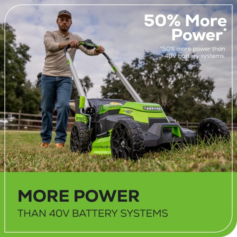 Greenworks 60V 17" Brushless (Push) Lawn Mower, 4.0Ah Battery and 3A Charger - Image 37