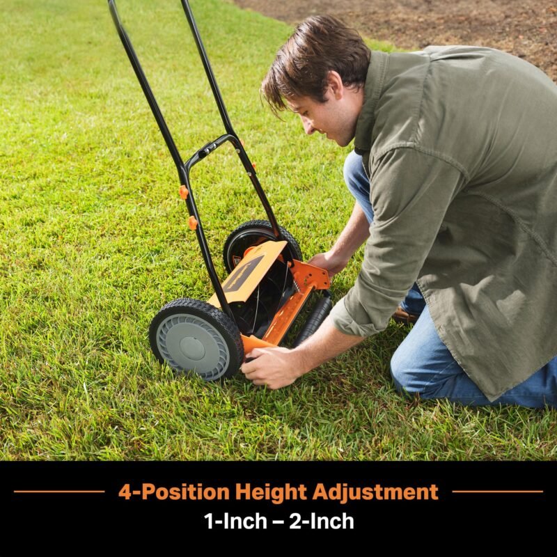 LawnMaster LMRM1602 Push Reel Lawn Mower 16-Inch 5-Blade - Image 6
