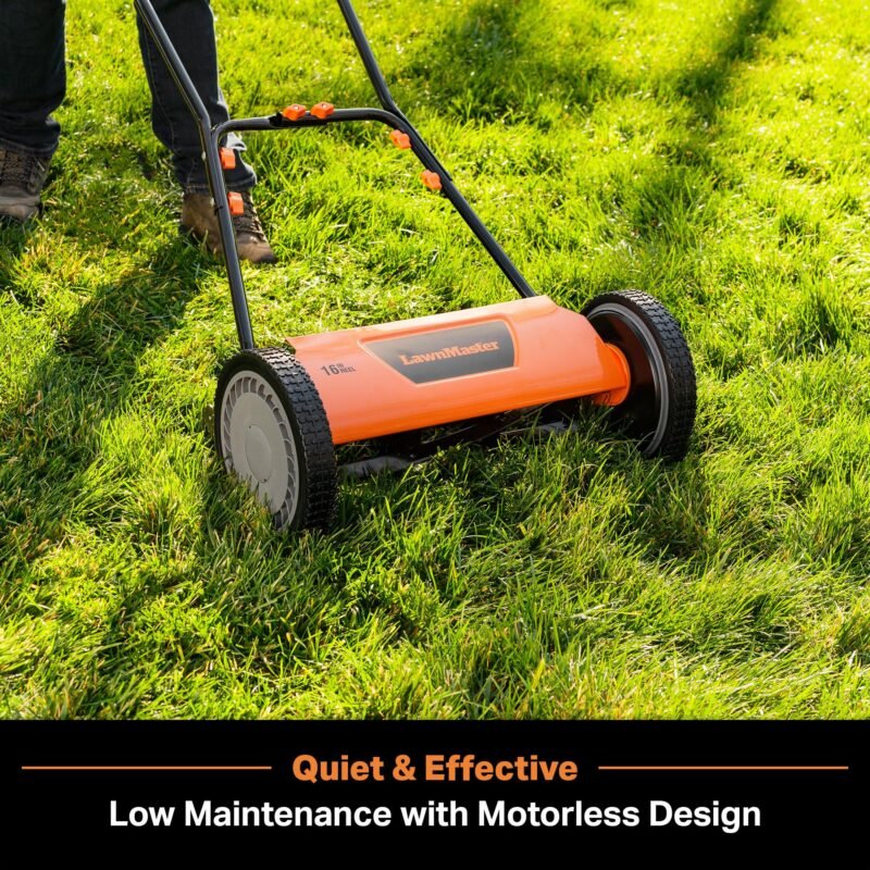 LawnMaster LMRM1602 Push Reel Lawn Mower 16-Inch 5-Blade - Image 18