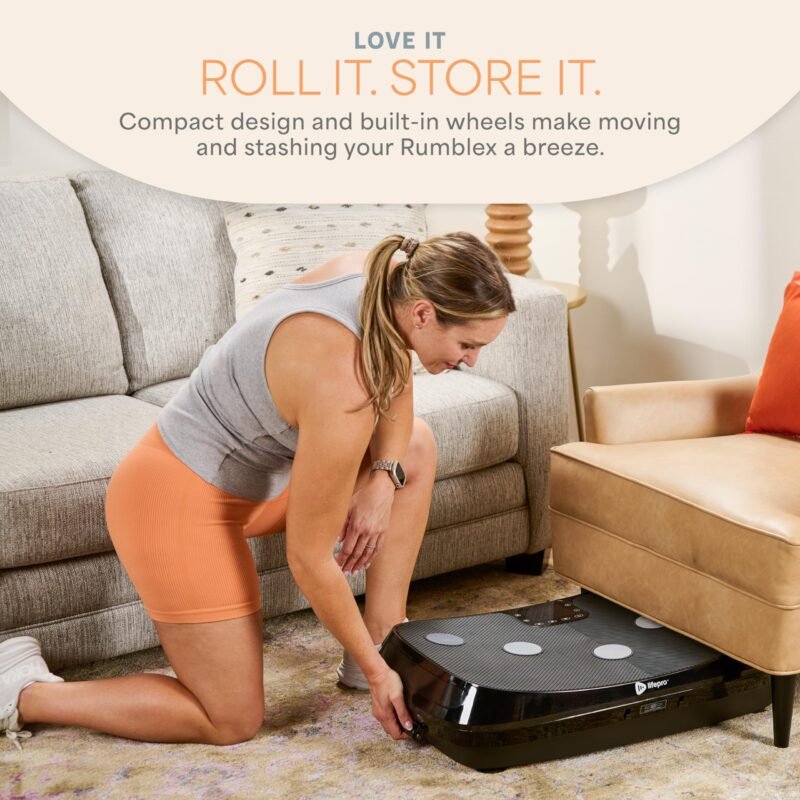 Lifepro Rumblex 4D Vibration Plate Exercise Machine with Triple Motor Oscillation, Linear, and Pulsation – Advanced 4D Vibration Technology for Whole Body Fitness, Weight Loss and Recovery at Home - Image 8