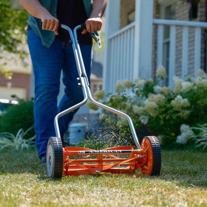 American Lawn Mower Company 1204-14 14-Inch 4-Blade Push Reel Lawn Mower, Red - Image 45